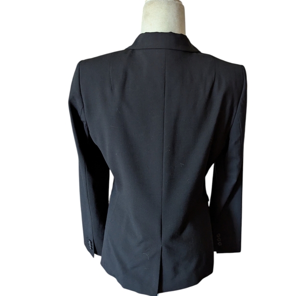 Banana Republic Wool Black Career Office Siren Classic Blazer Sz 8 - Picture 5 of 11
